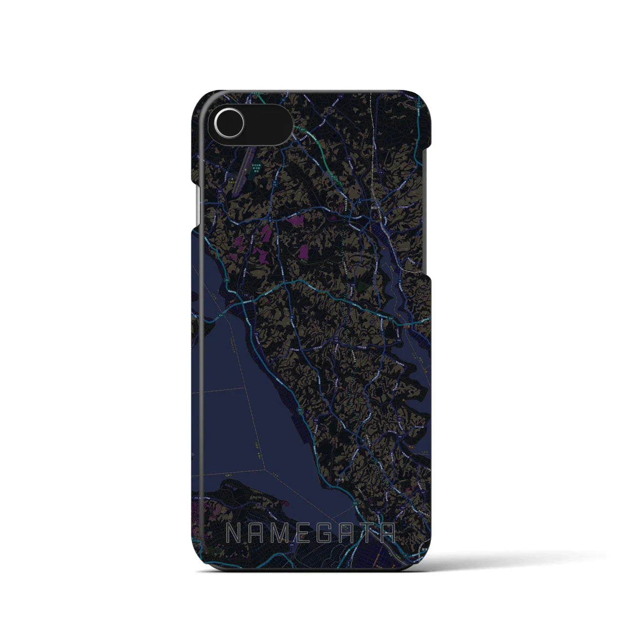 【行方(茨城県)】地図柄iPhoneケース(バックカバータイプ)