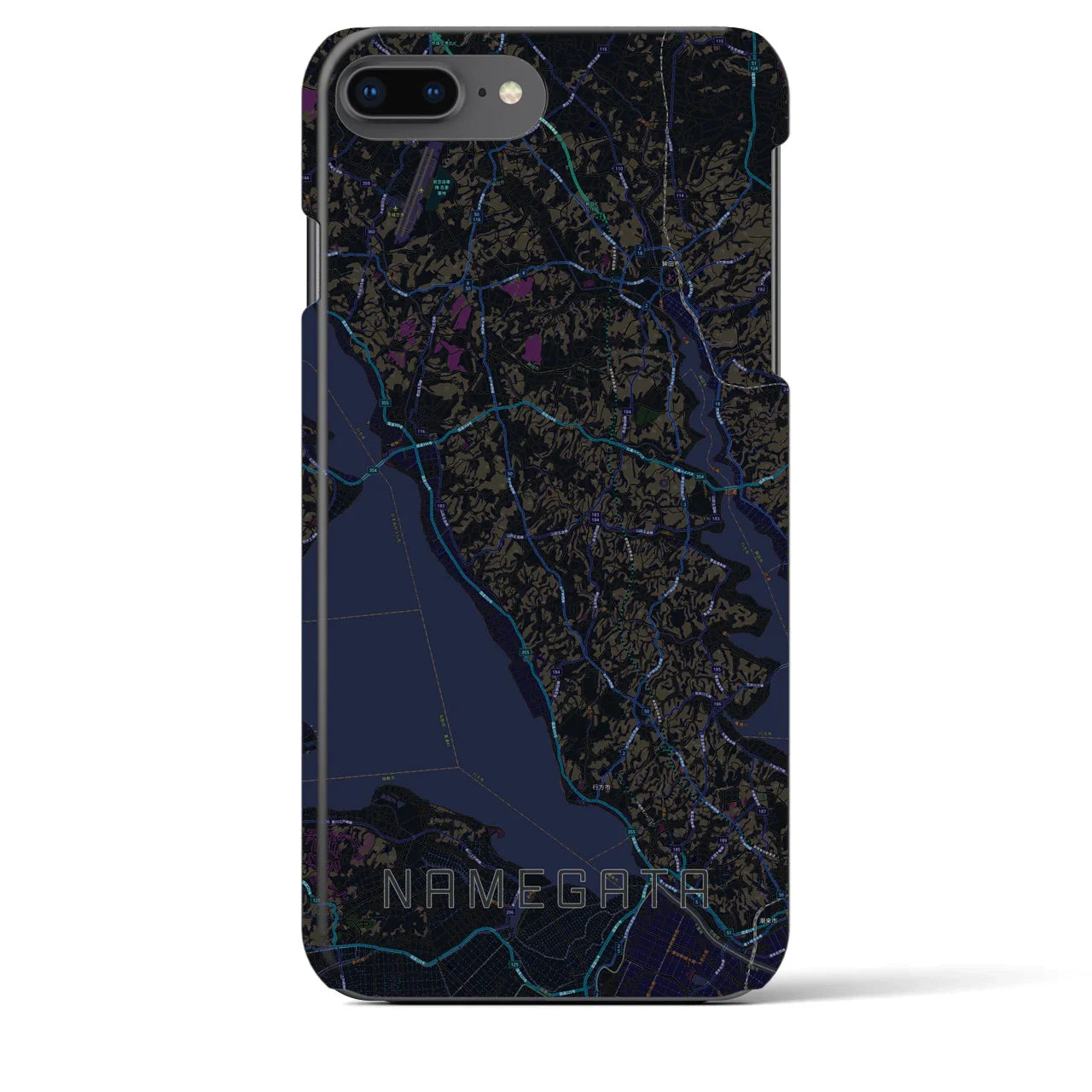 【行方(茨城県)】地図柄iPhoneケース(バックカバータイプ)