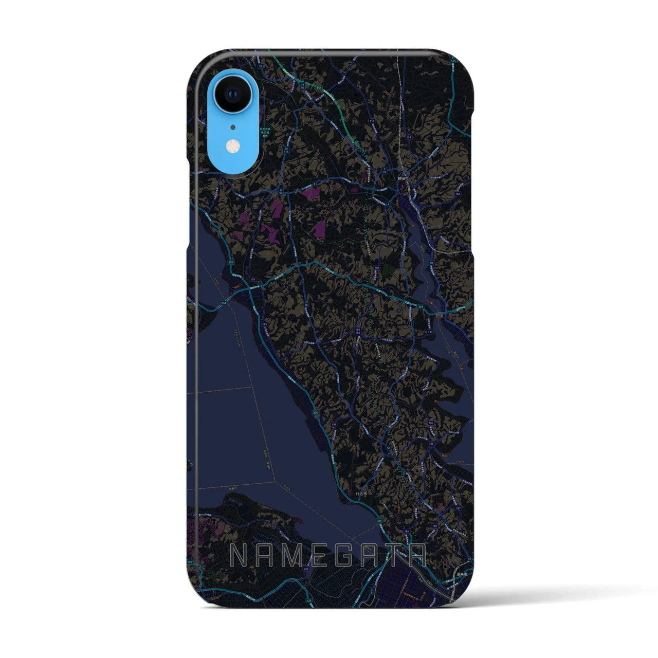 【行方(茨城県)】地図柄iPhoneケース(バックカバータイプ)