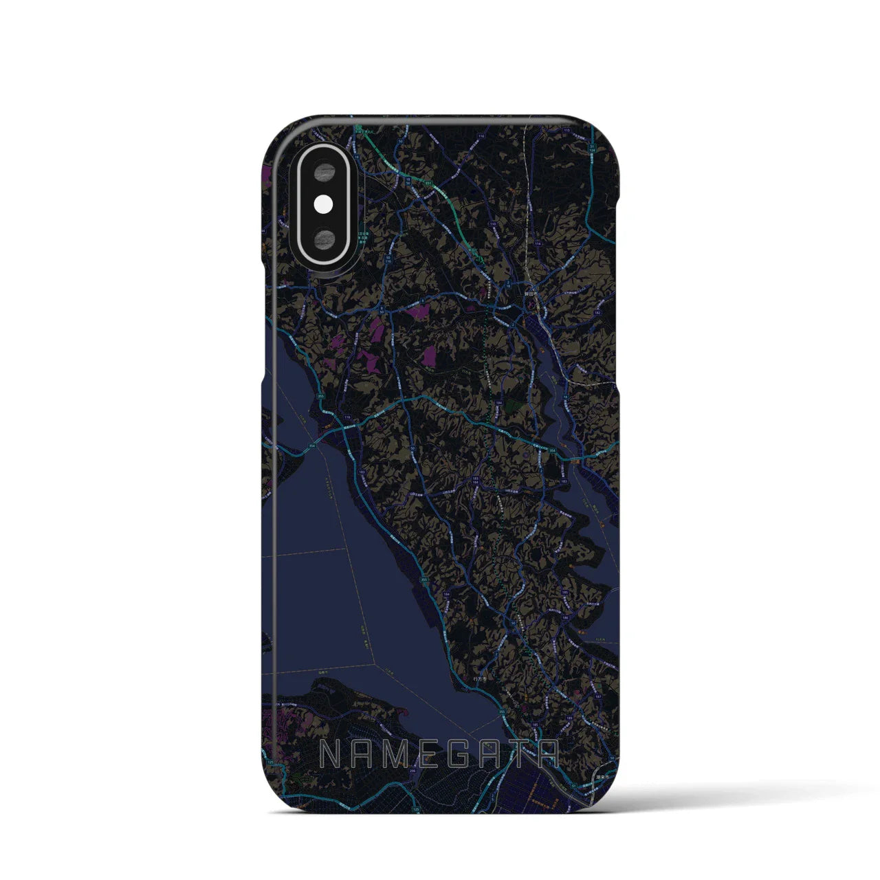 【行方(茨城県)】地図柄iPhoneケース(バックカバータイプ)