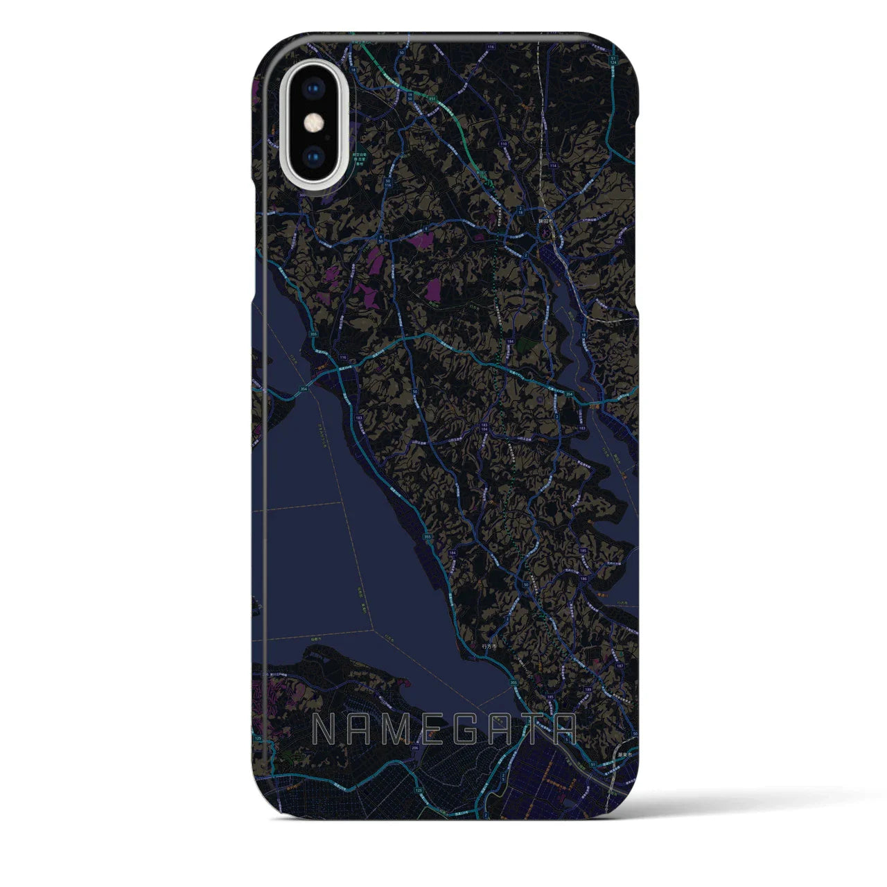 【行方(茨城県)】地図柄iPhoneケース(バックカバータイプ)