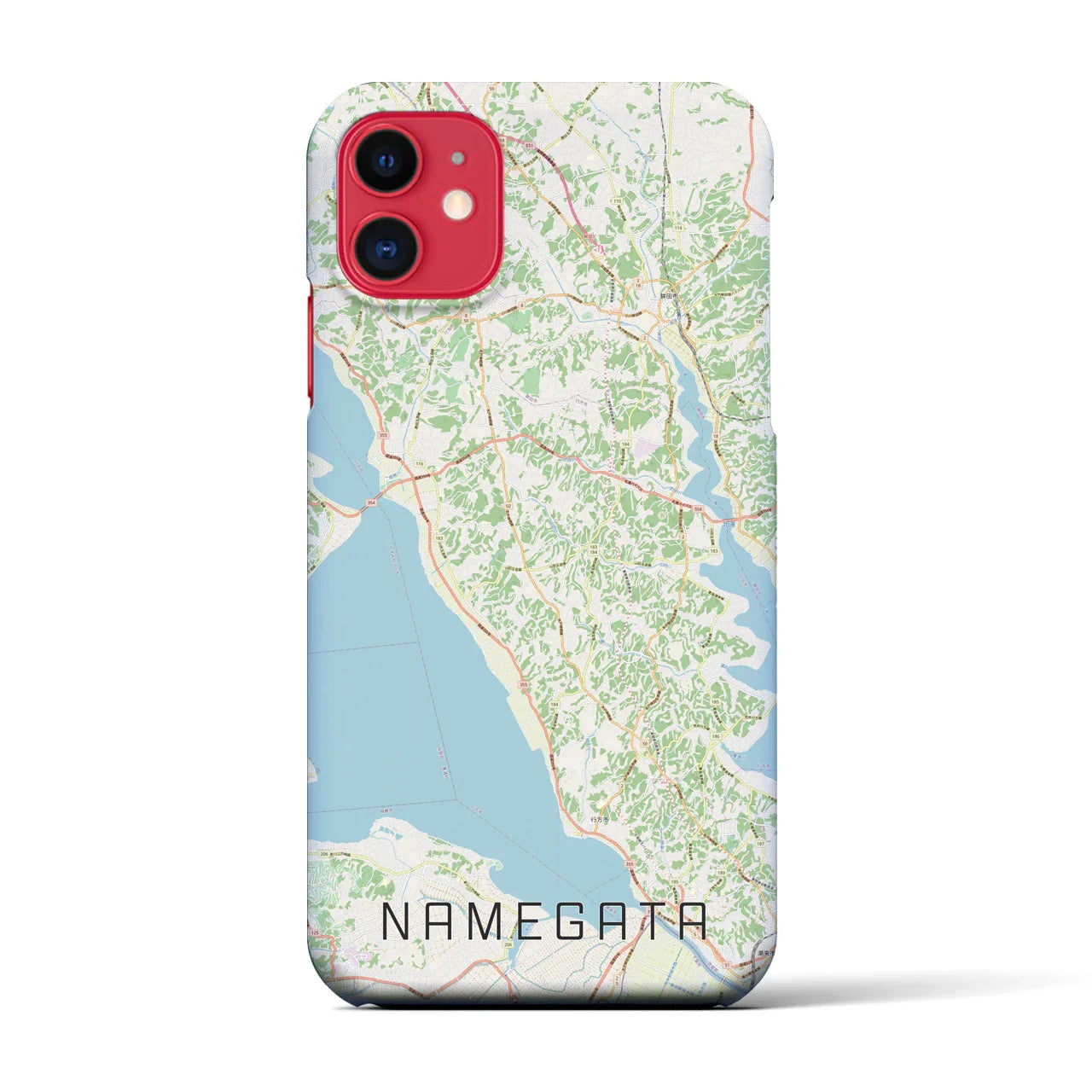 【行方(茨城県)】地図柄iPhoneケース(バックカバータイプ)