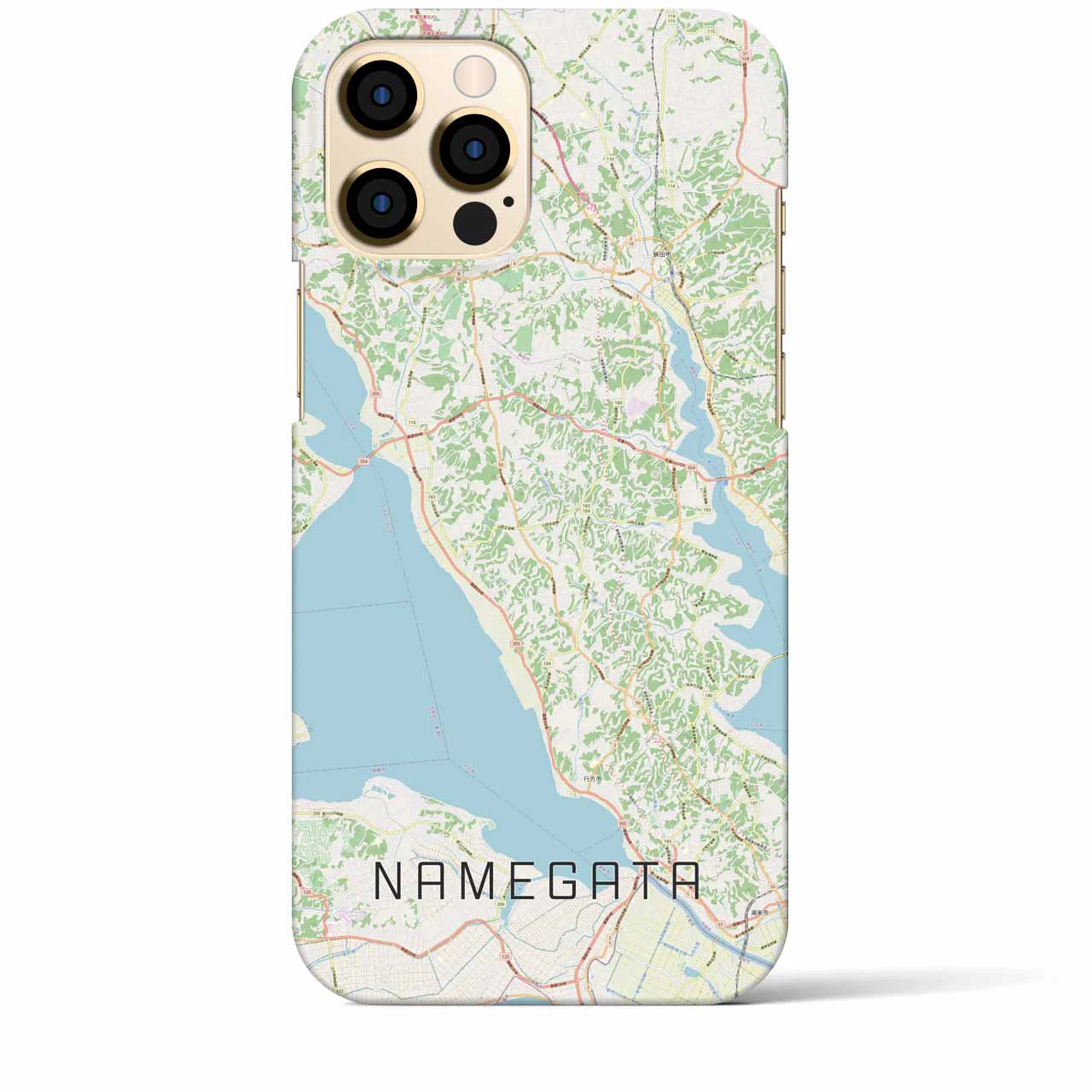 【行方(茨城県)】地図柄iPhoneケース(バックカバータイプ)