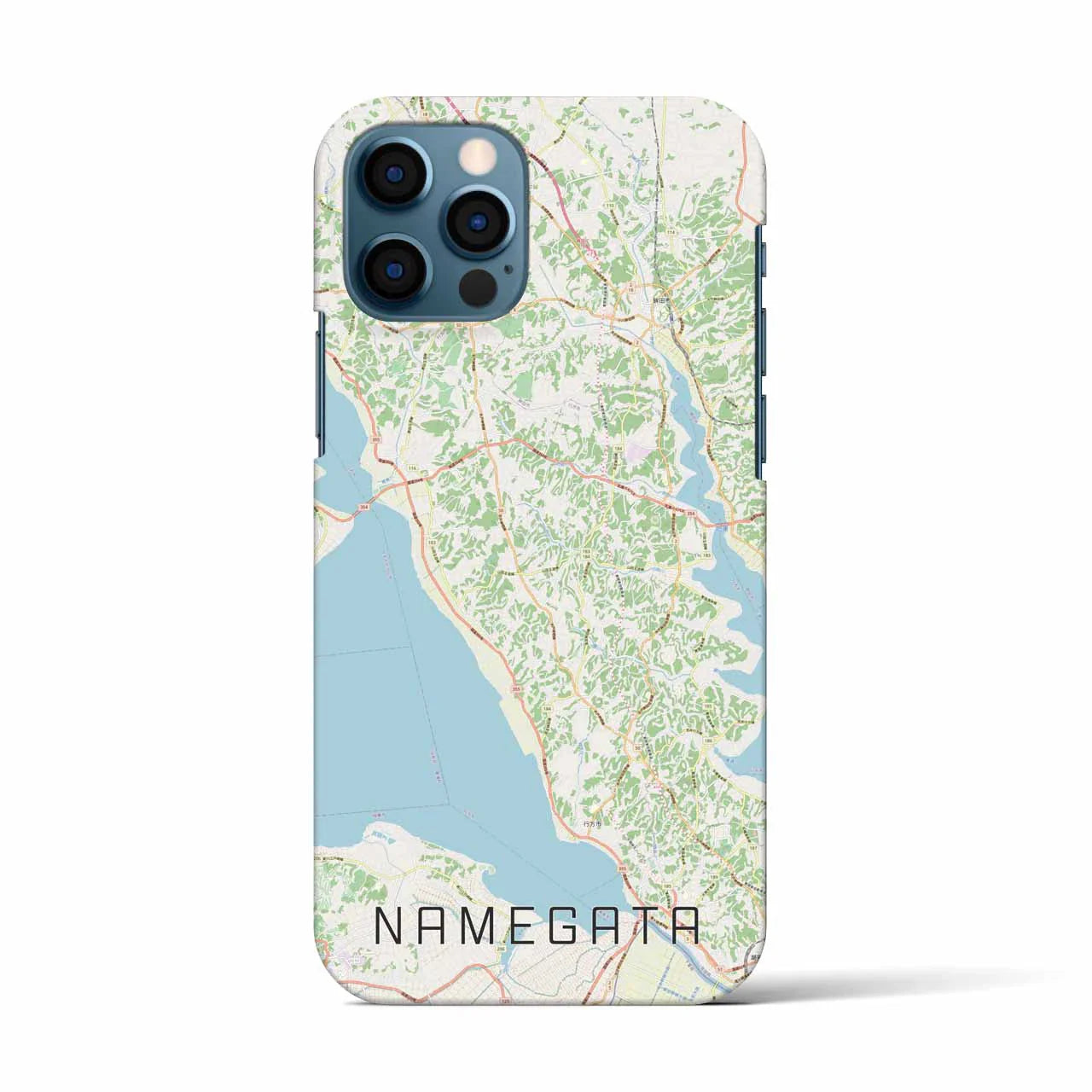 【行方(茨城県)】地図柄iPhoneケース(バックカバータイプ)