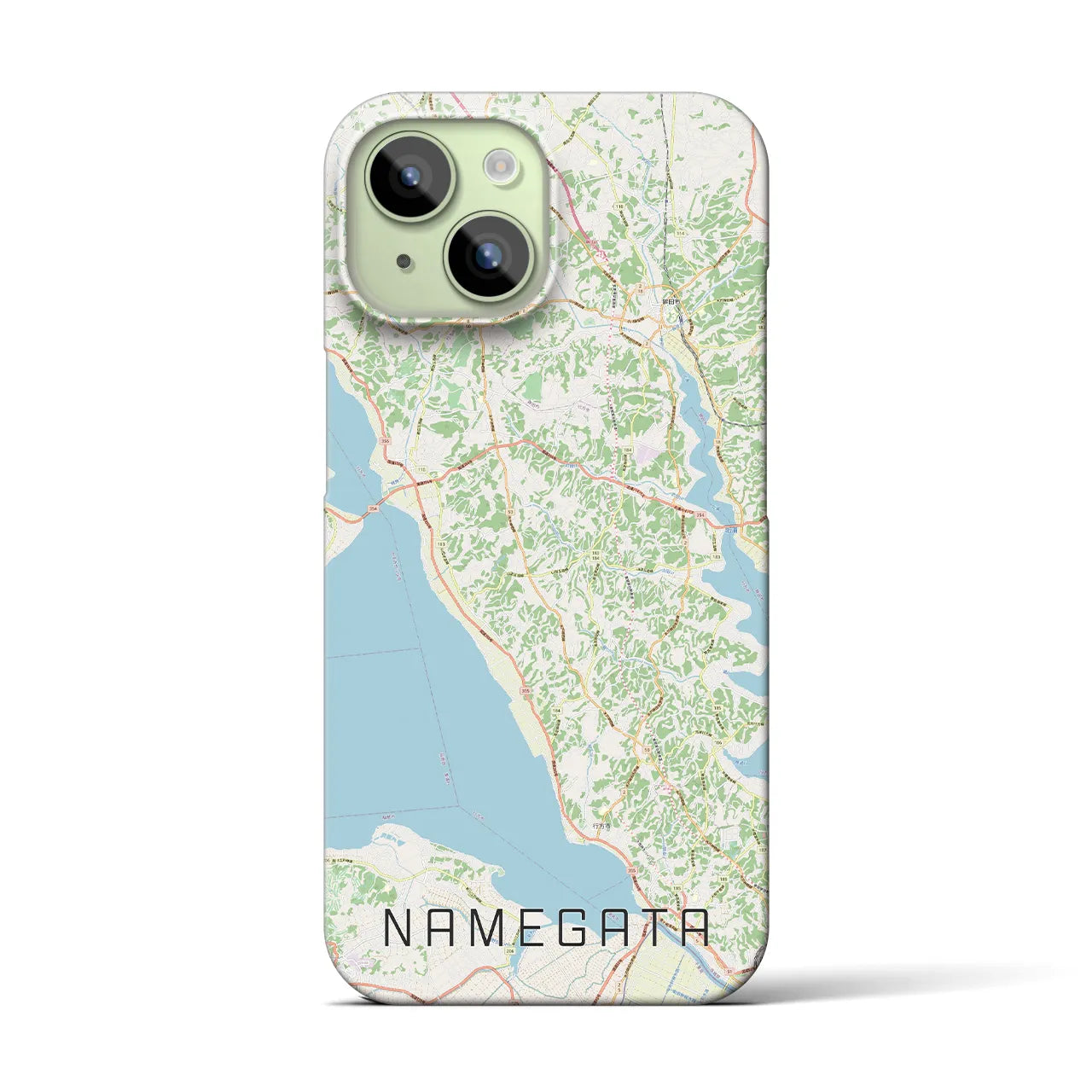 【行方(茨城県)】地図柄iPhoneケース(バックカバータイプ)