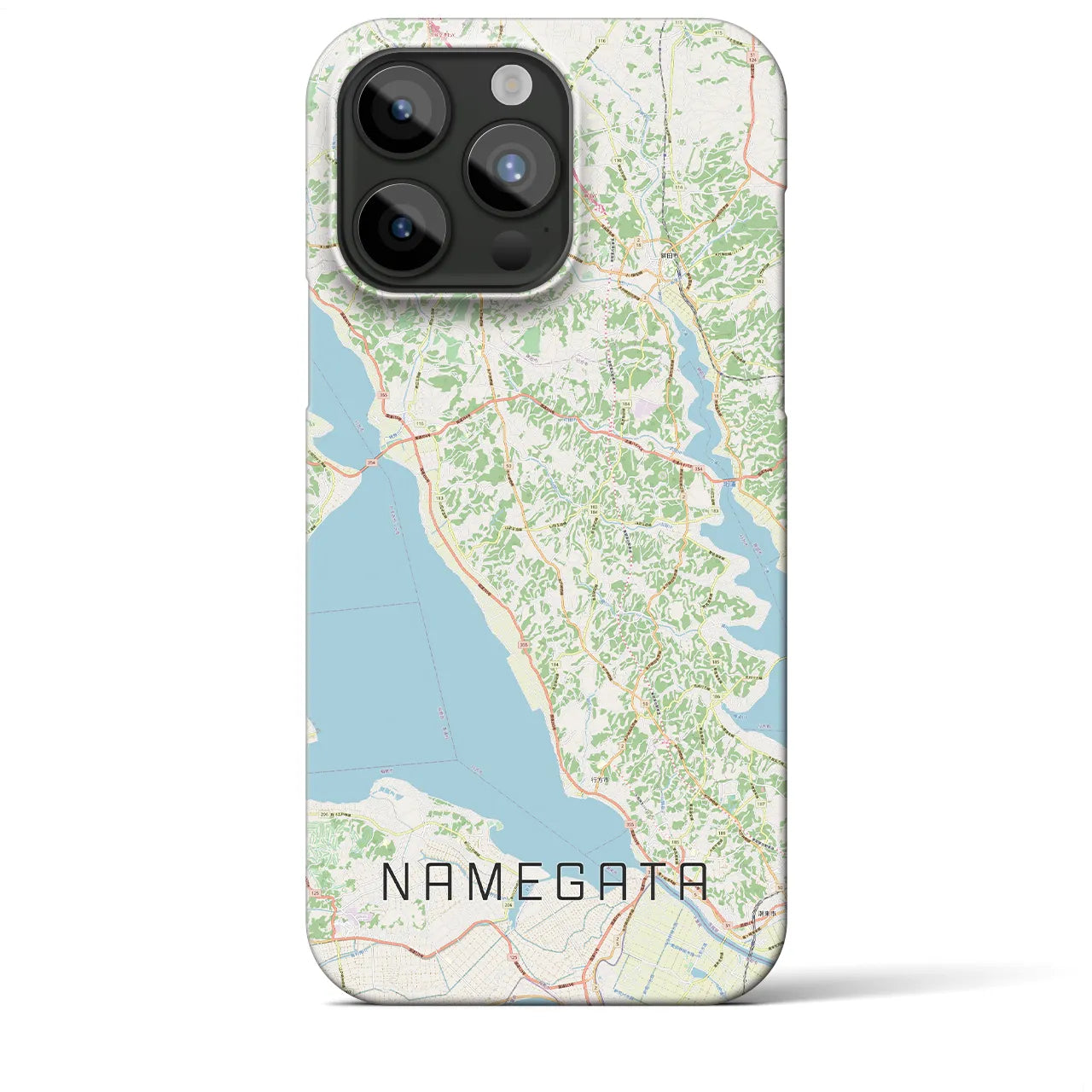 【行方(茨城県)】地図柄iPhoneケース(バックカバータイプ)