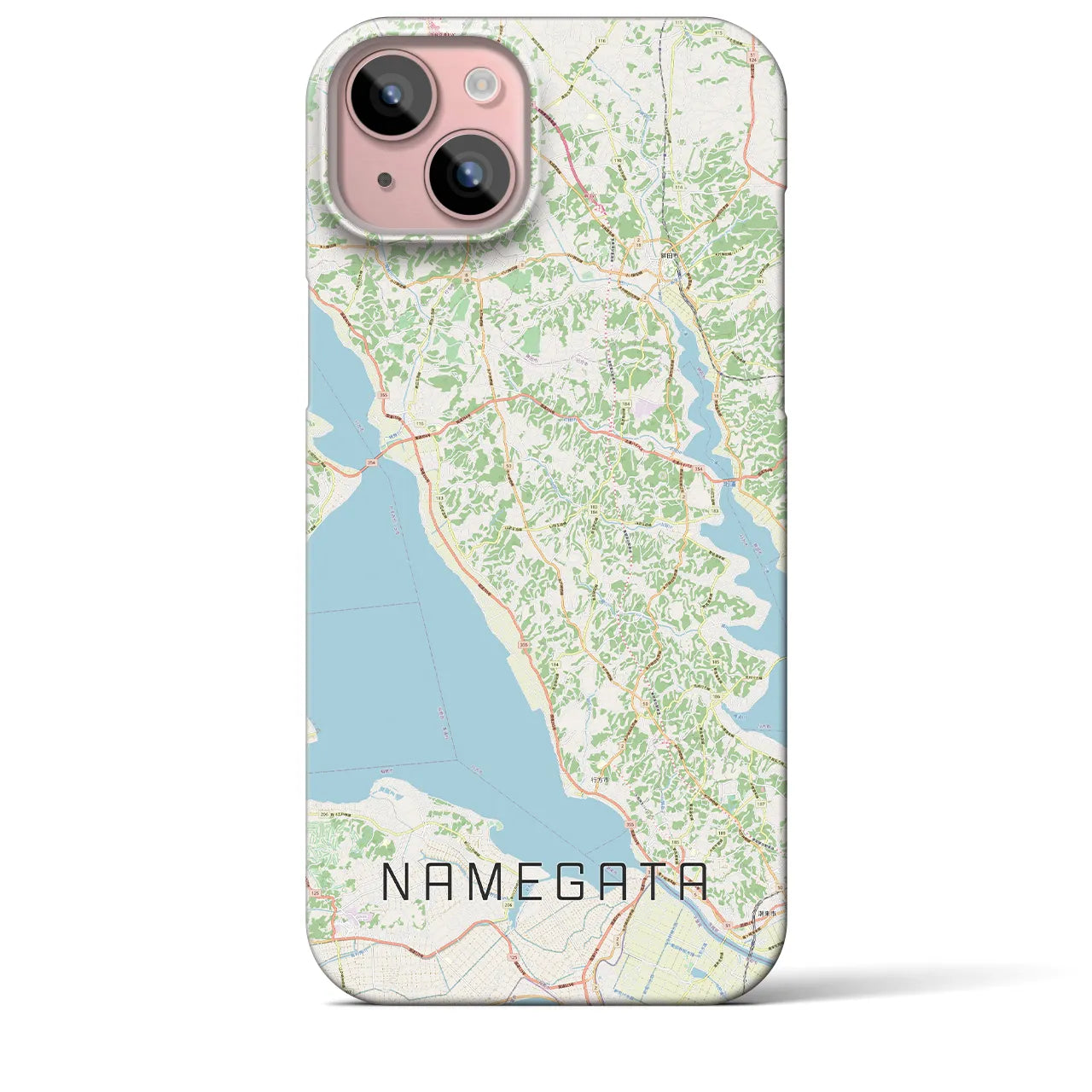 【行方(茨城県)】地図柄iPhoneケース(バックカバータイプ)