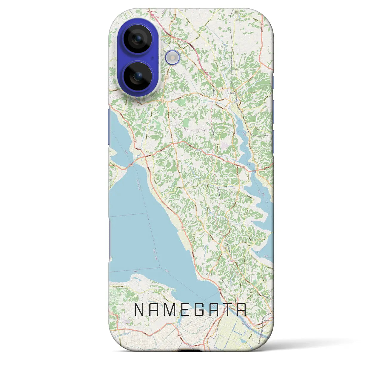 【行方(茨城県)】地図柄iPhoneケース(バックカバータイプ)
