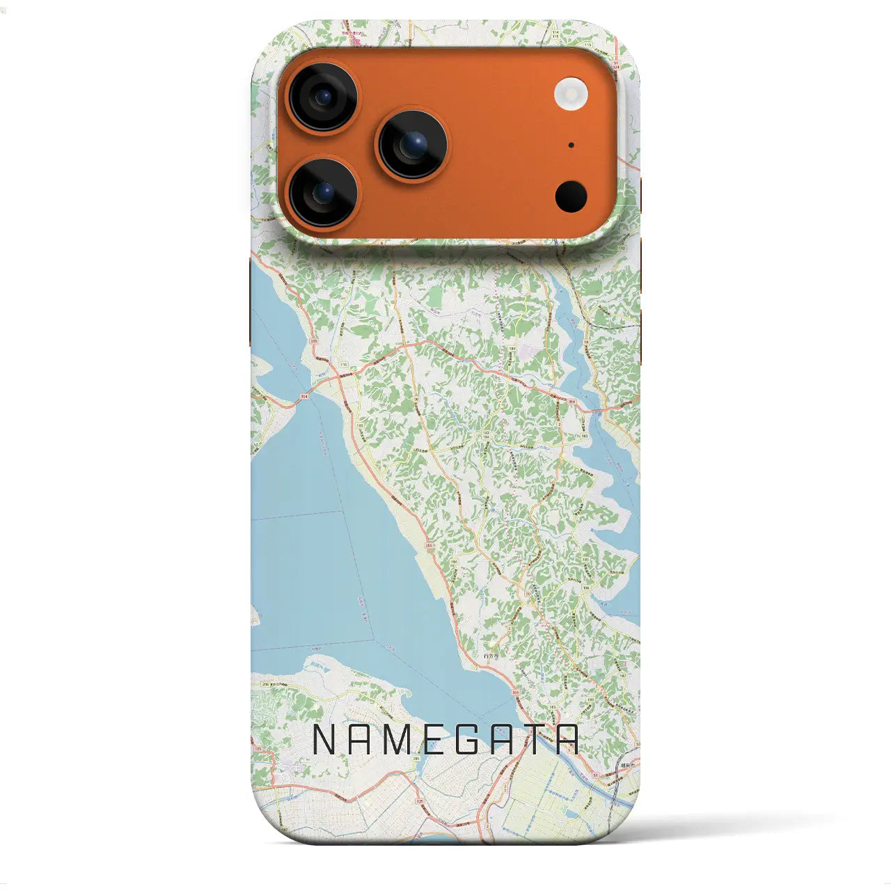 【行方(茨城県)】地図柄iPhoneケース(バックカバータイプ)