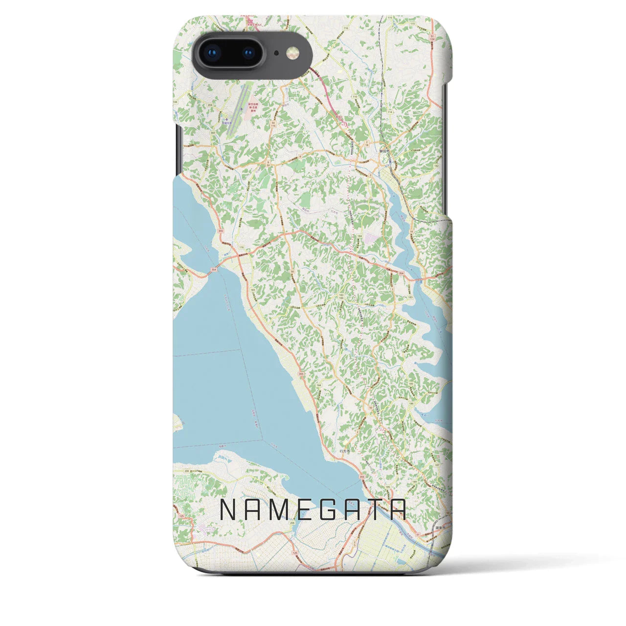 【行方(茨城県)】地図柄iPhoneケース(バックカバータイプ)