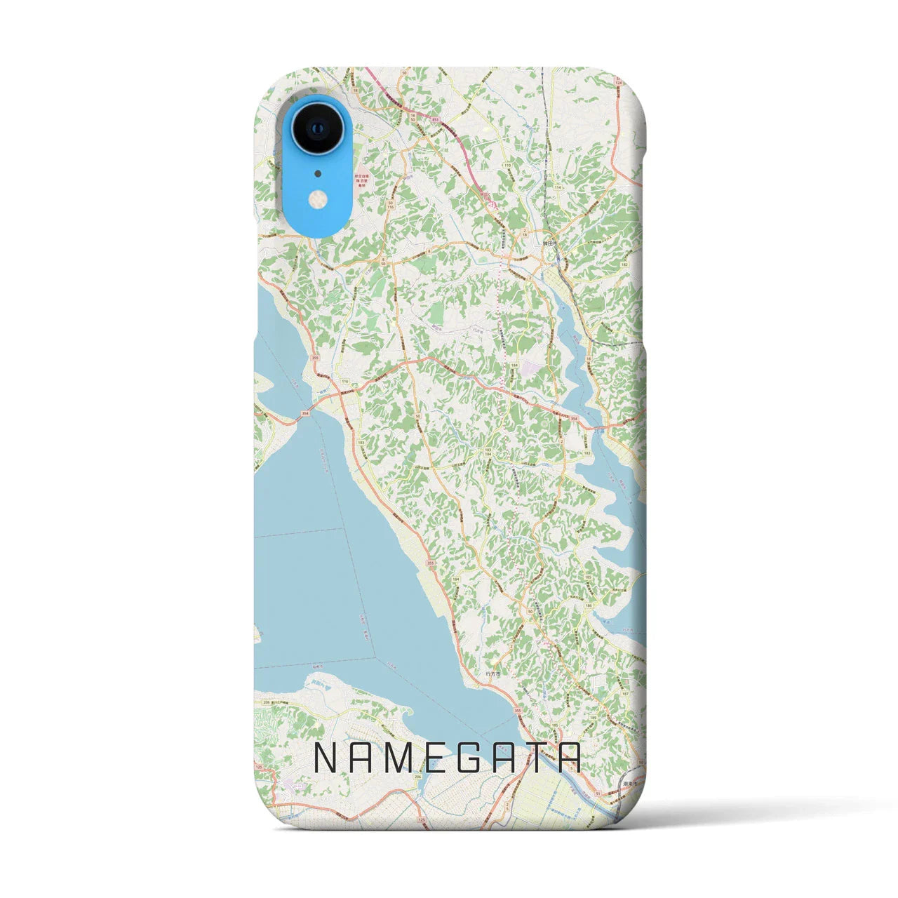 【行方(茨城県)】地図柄iPhoneケース(バックカバータイプ)