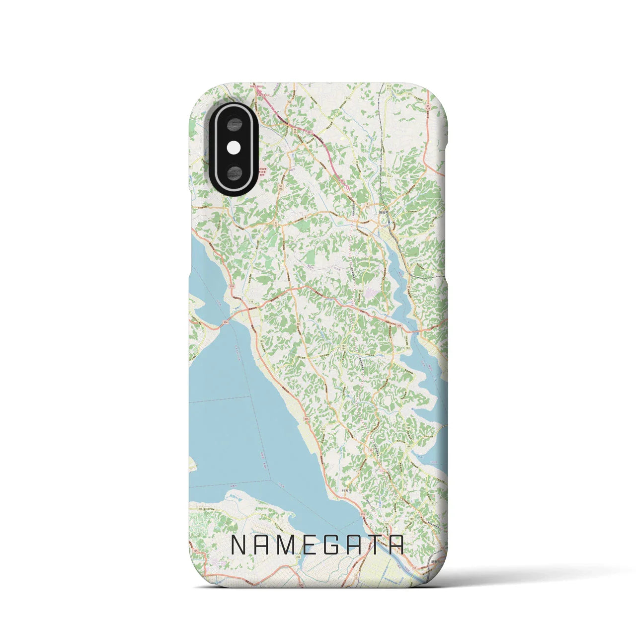 【行方(茨城県)】地図柄iPhoneケース(バックカバータイプ)