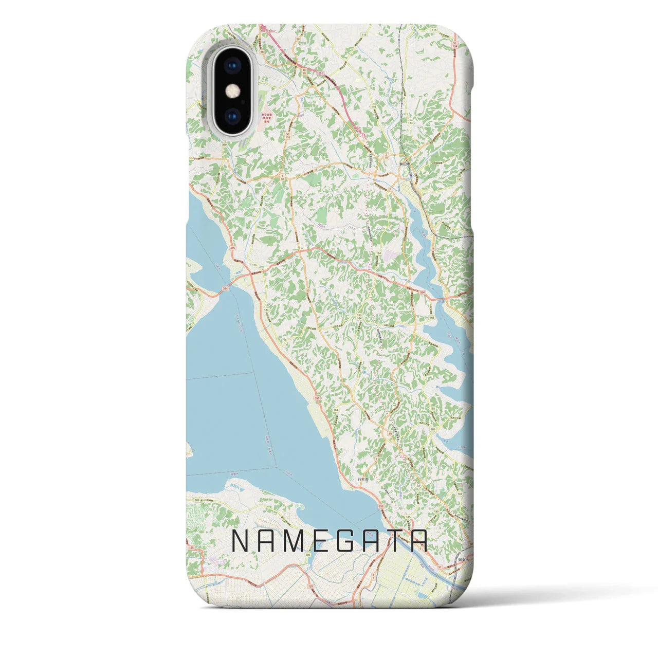 【行方(茨城県)】地図柄iPhoneケース(バックカバータイプ)