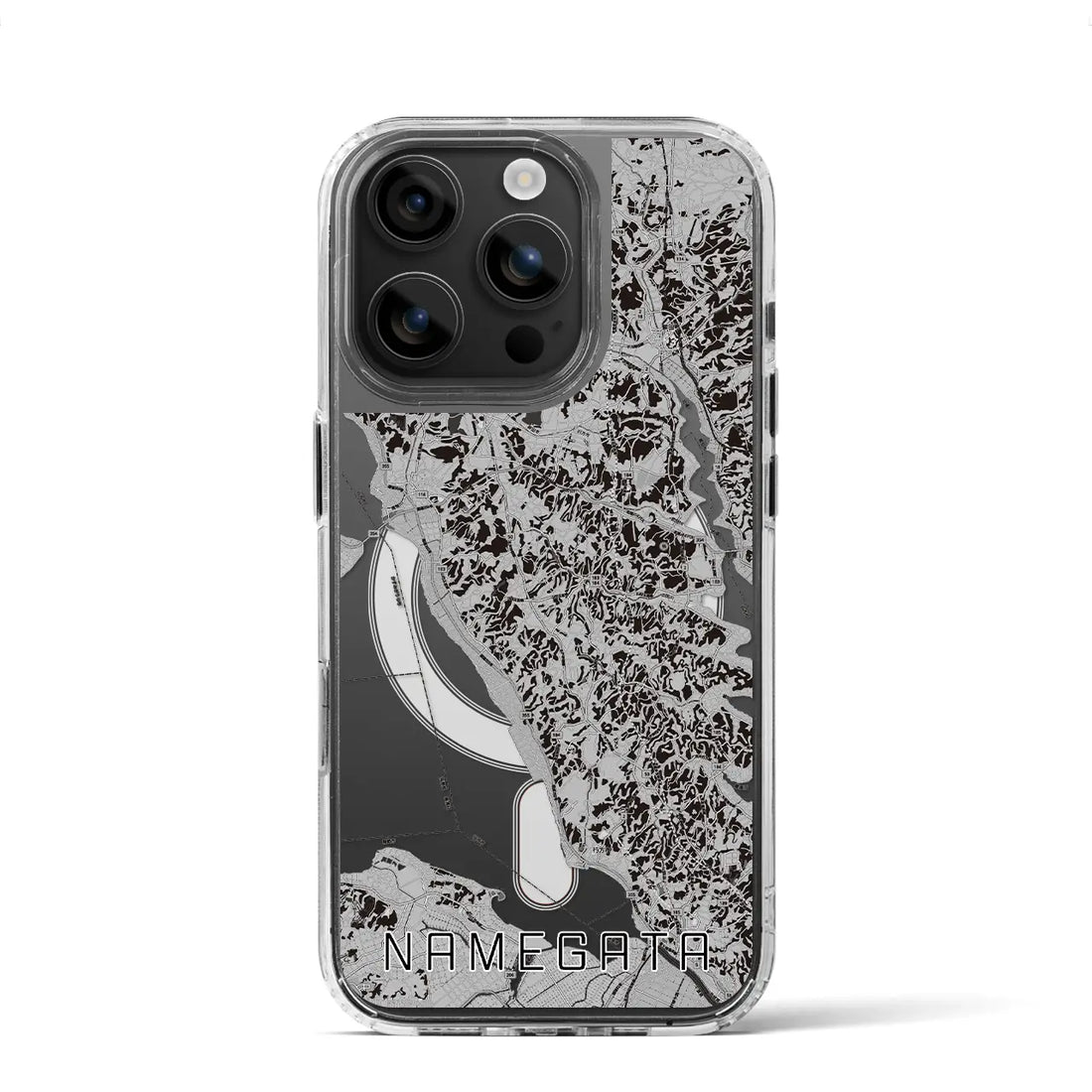 【行方(茨城県)】地図柄iPhoneケース(MagSafeタイプ)