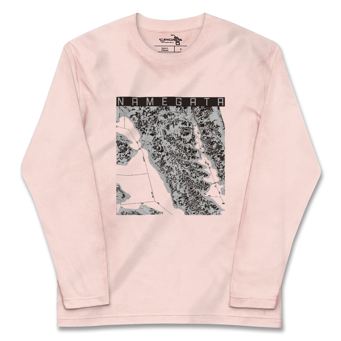 【行方(茨城県)】地図柄ロングスリーブTシャツ
