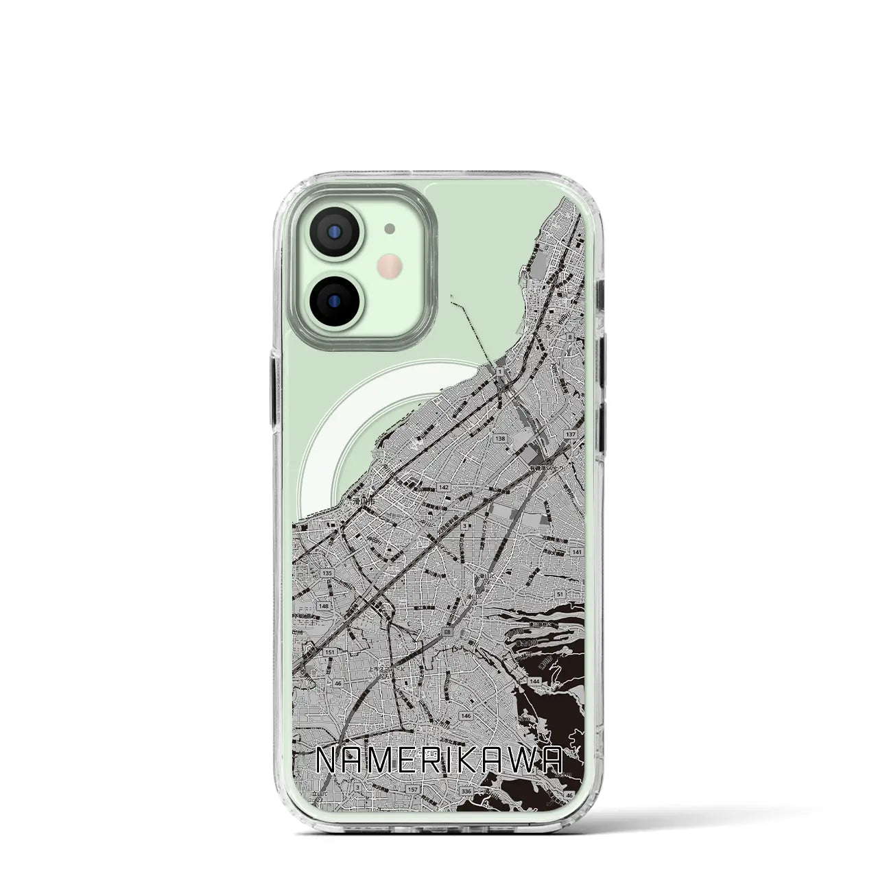 【滑川(富山県)】地図柄iPhoneケース(MagSafeタイプ)