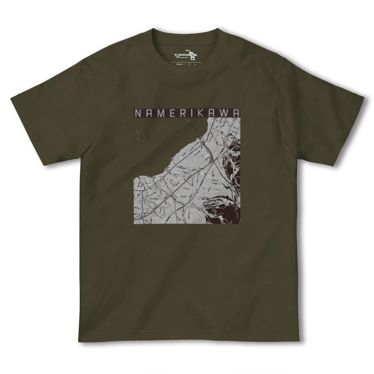 【滑川(富山県)】地図柄ヘビーウェイトTシャツ