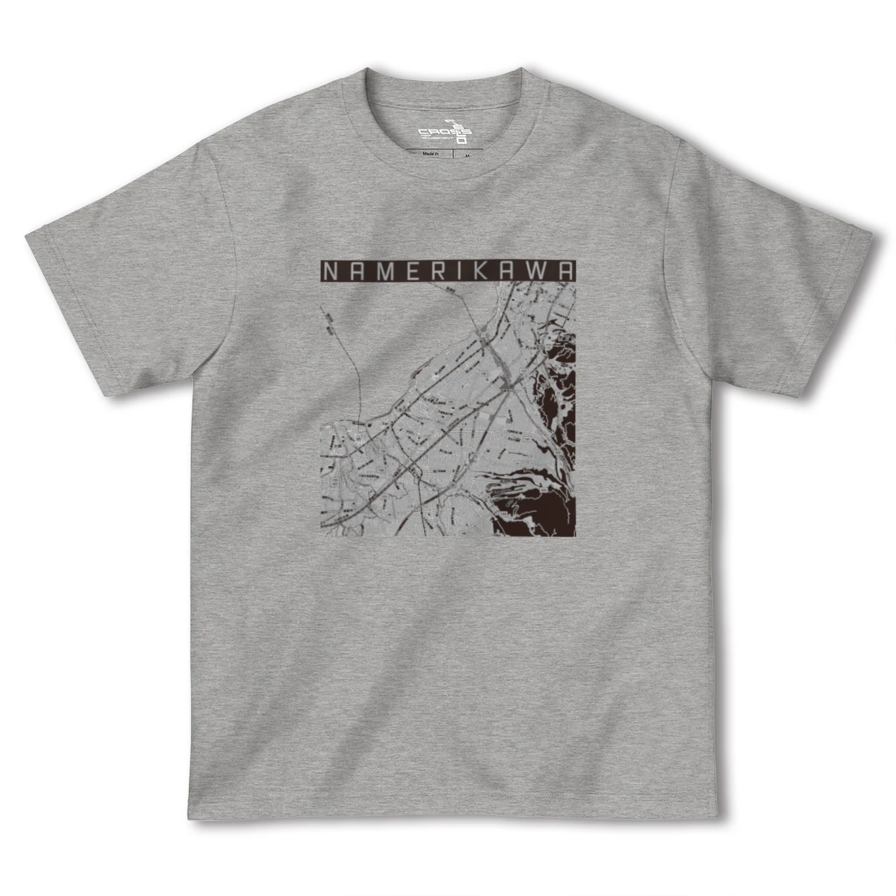 【滑川(富山県)】地図柄ヘビーウェイトTシャツ