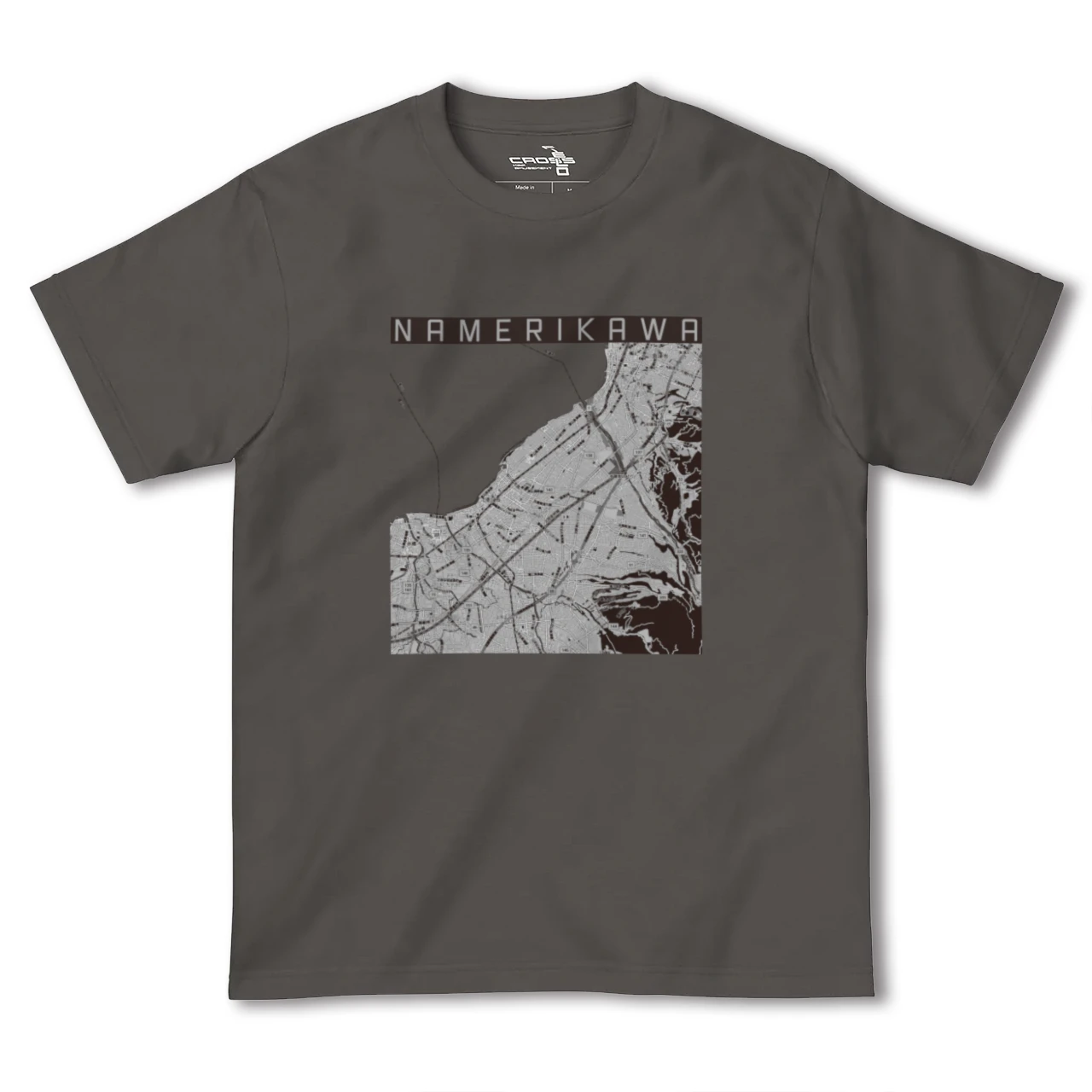 【滑川(富山県)】地図柄ヘビーウェイトTシャツ