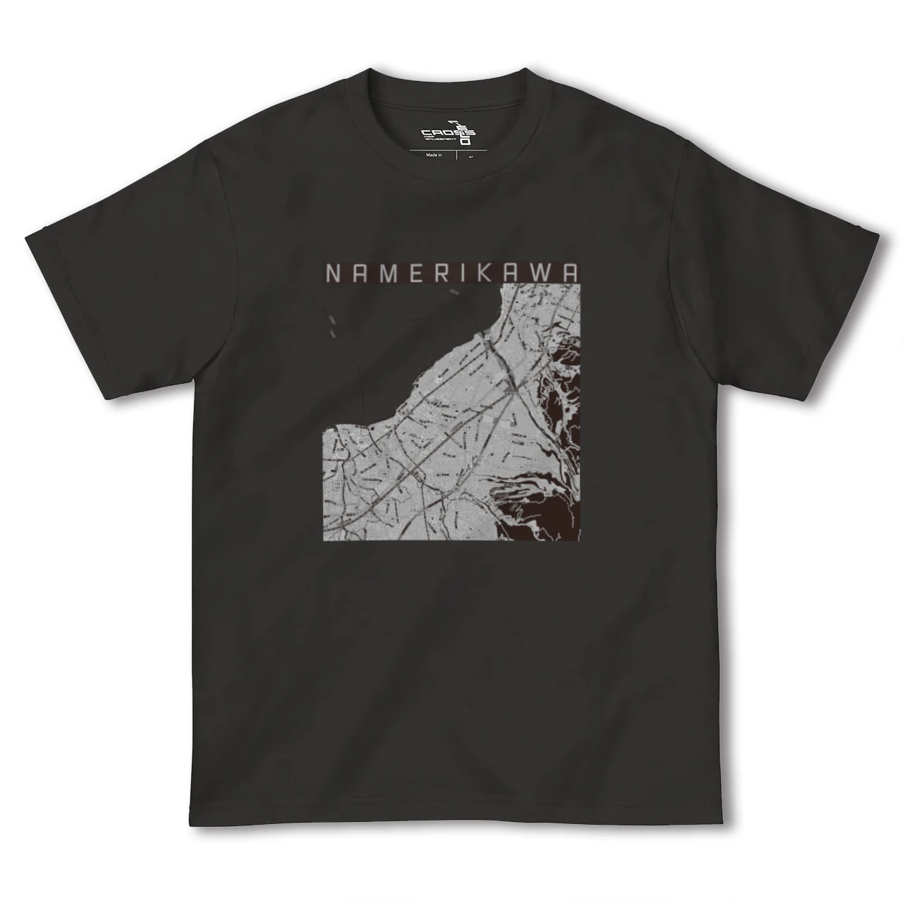 【滑川(富山県)】地図柄ヘビーウェイトTシャツ