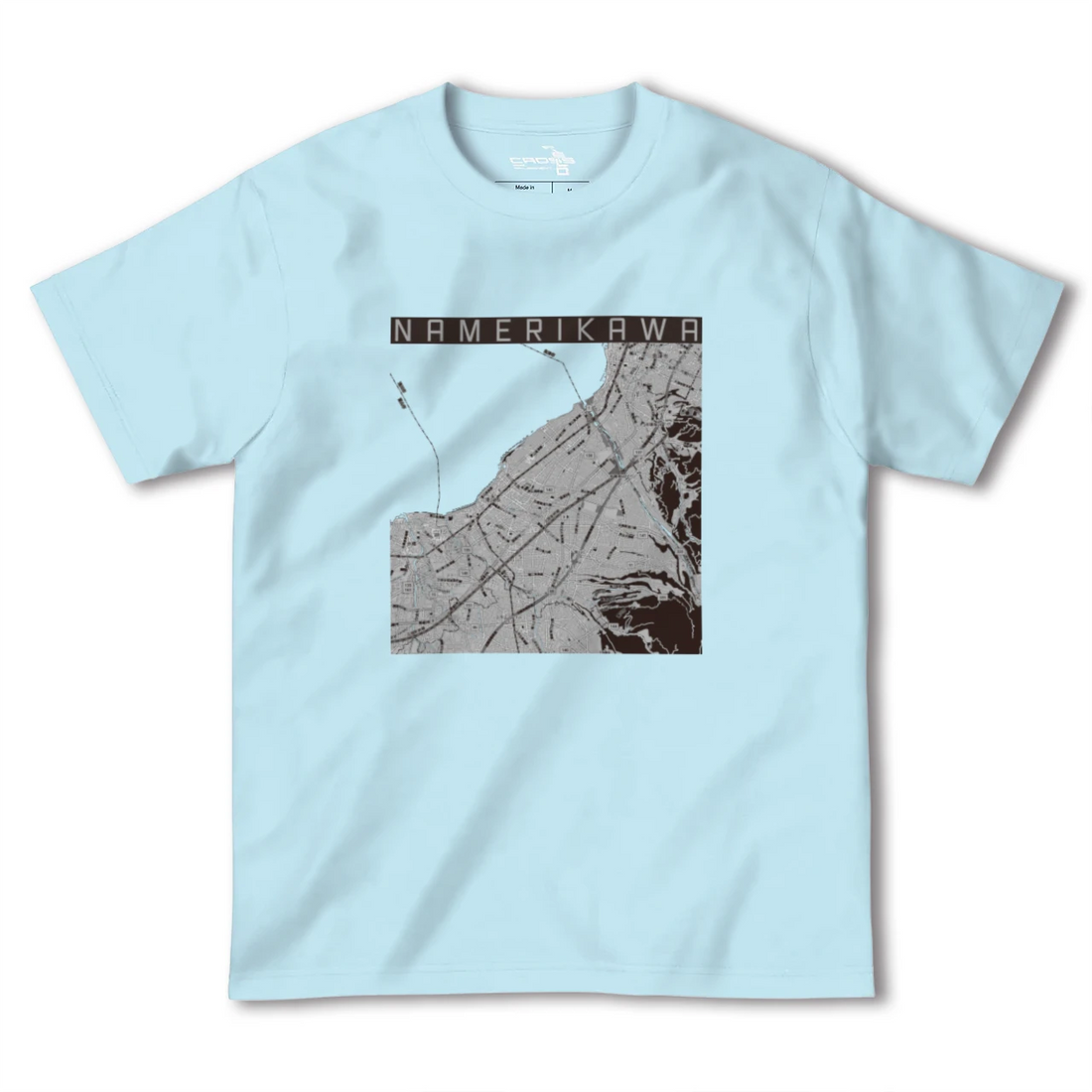 【滑川(富山県)】地図柄ヘビーウェイトTシャツ