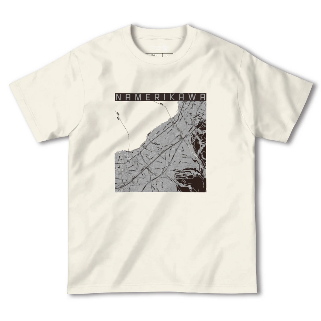 【滑川(富山県)】地図柄ヘビーウェイトTシャツ