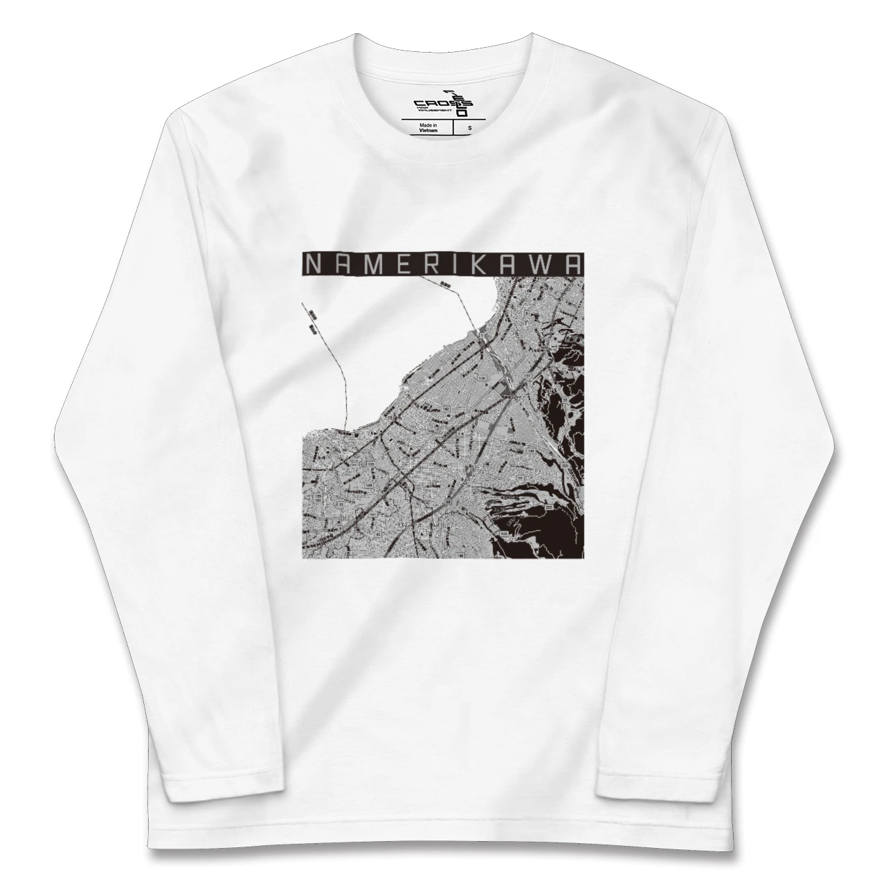 【滑川(富山県)】地図柄ロングスリーブTシャツ