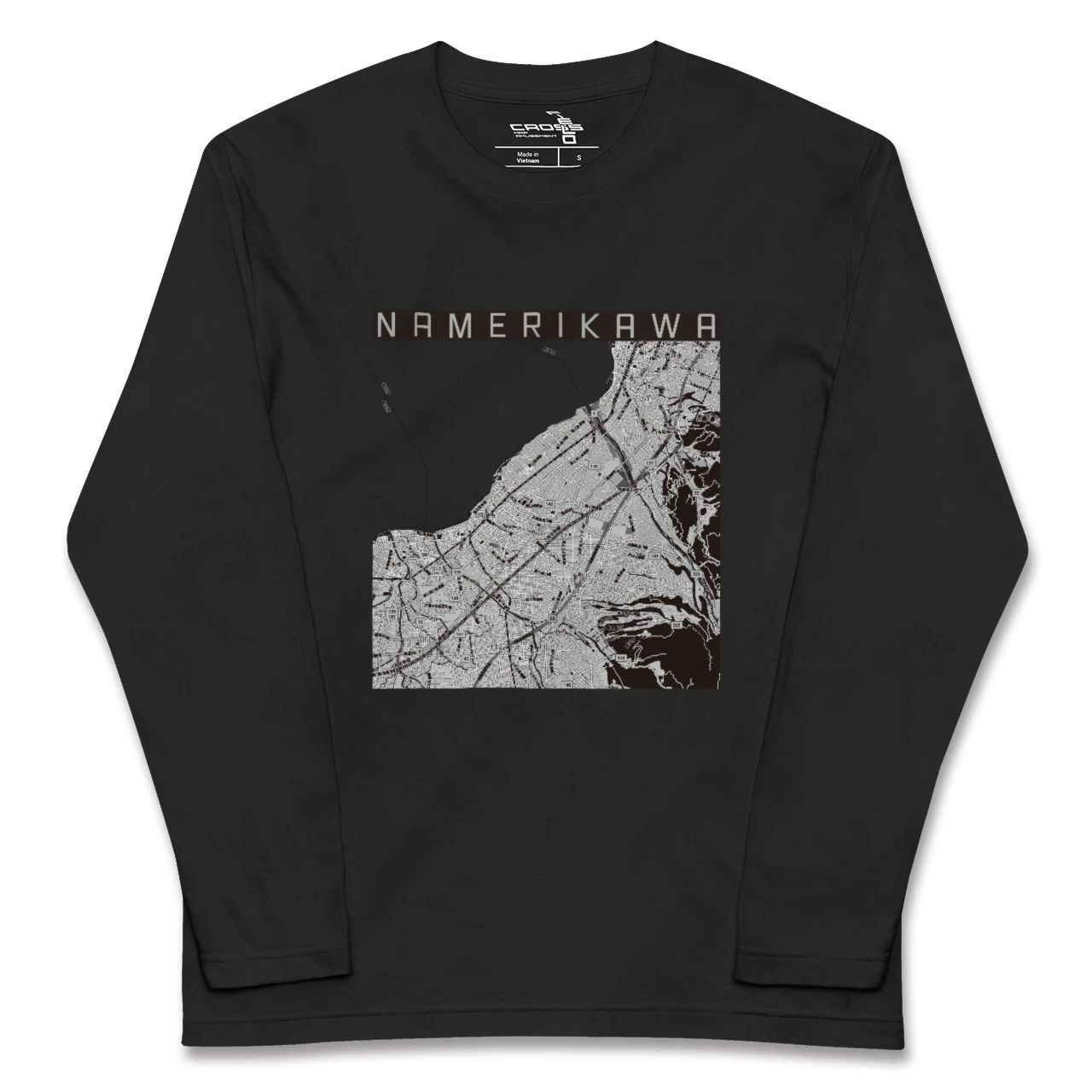 【滑川(富山県)】地図柄ロングスリーブTシャツ