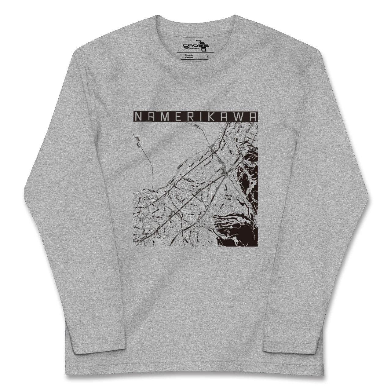 【滑川(富山県)】地図柄ロングスリーブTシャツ