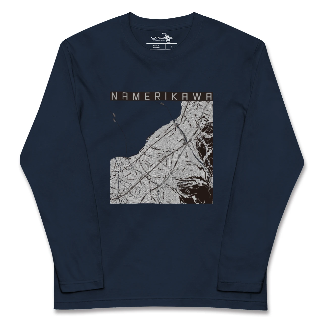 【滑川(富山県)】地図柄ロングスリーブTシャツ