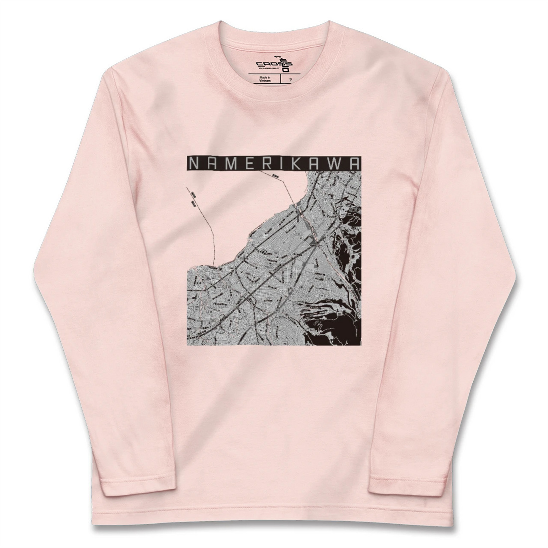 【滑川(富山県)】地図柄ロングスリーブTシャツ