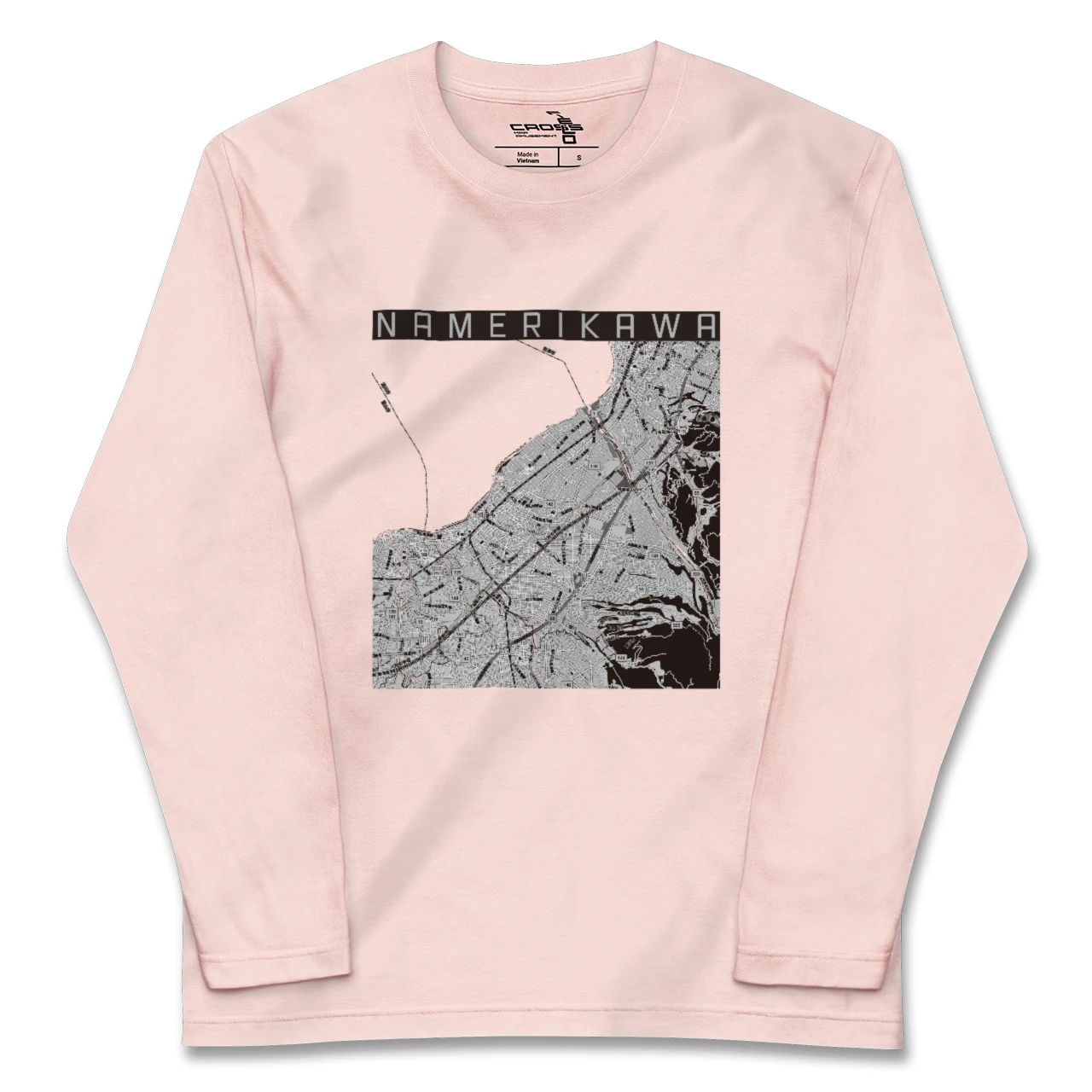 【滑川(富山県)】地図柄ロングスリーブTシャツ