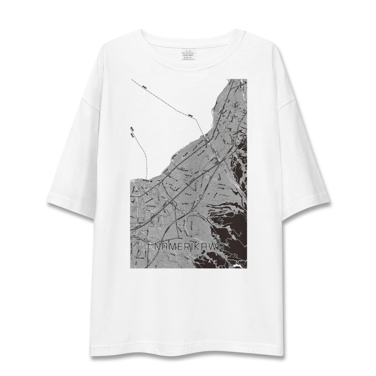 【滑川(富山県)】地図柄ビッグシルエットTシャツ