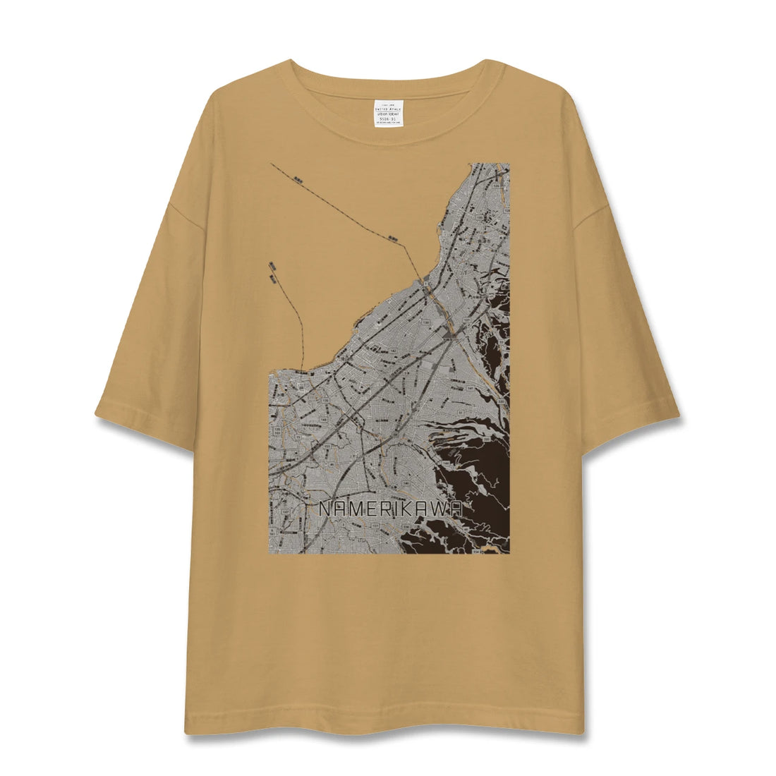【滑川(富山県)】地図柄ビッグシルエットTシャツ