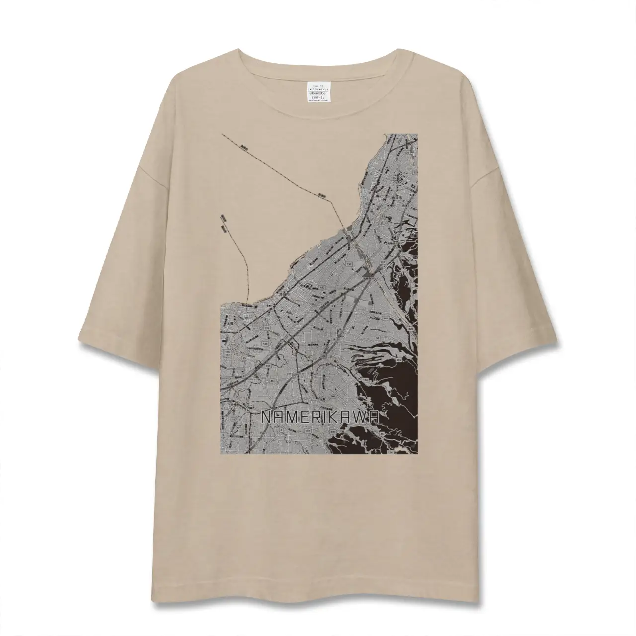 【滑川(富山県)】地図柄ビッグシルエットTシャツ