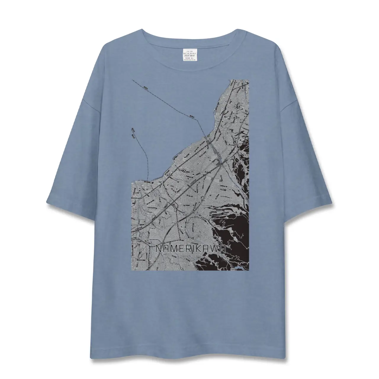 【滑川(富山県)】地図柄ビッグシルエットTシャツ