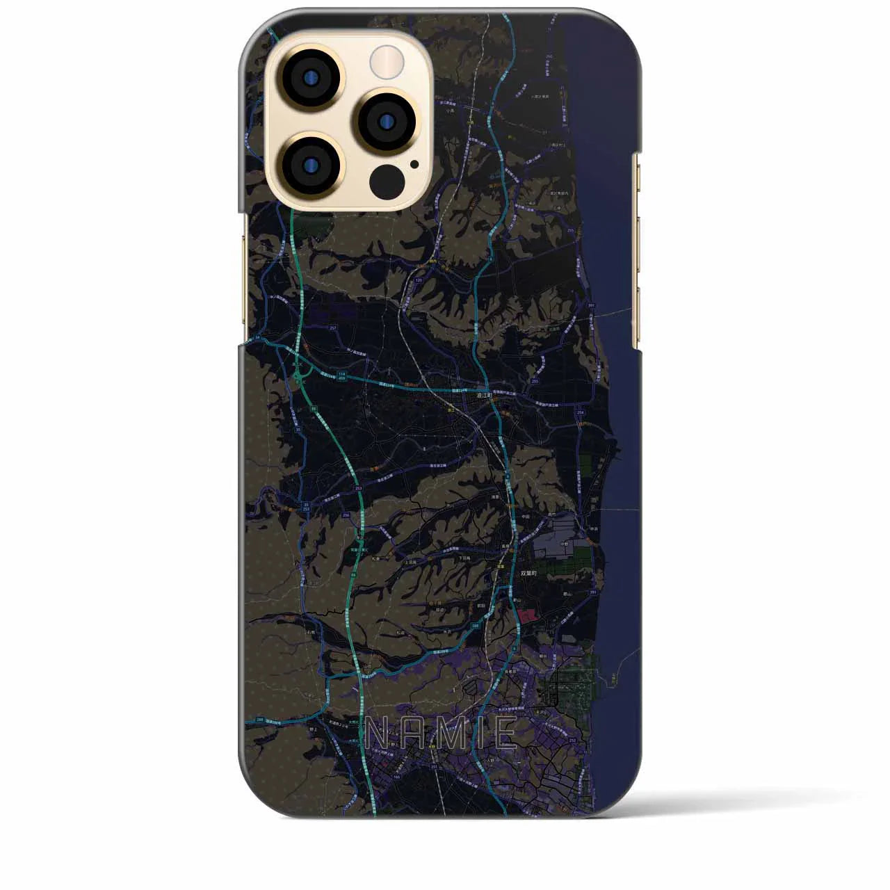 【浪江(福島県)】地図柄iPhoneケース(バックカバータイプ)