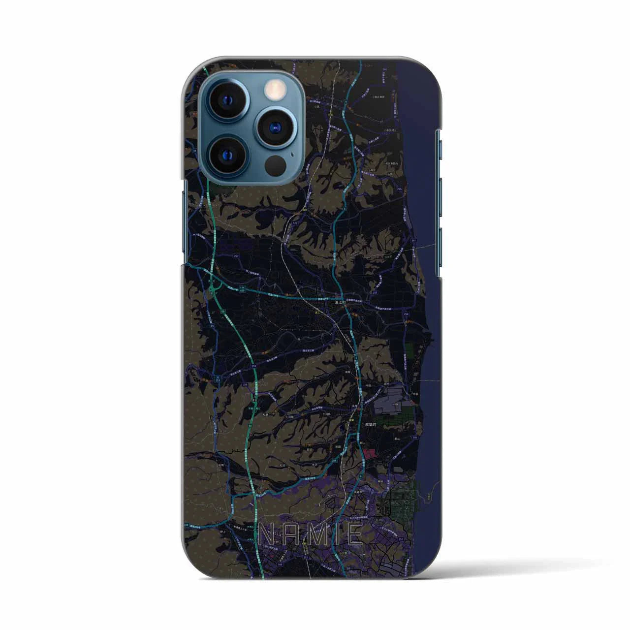 【浪江(福島県)】地図柄iPhoneケース(バックカバータイプ)