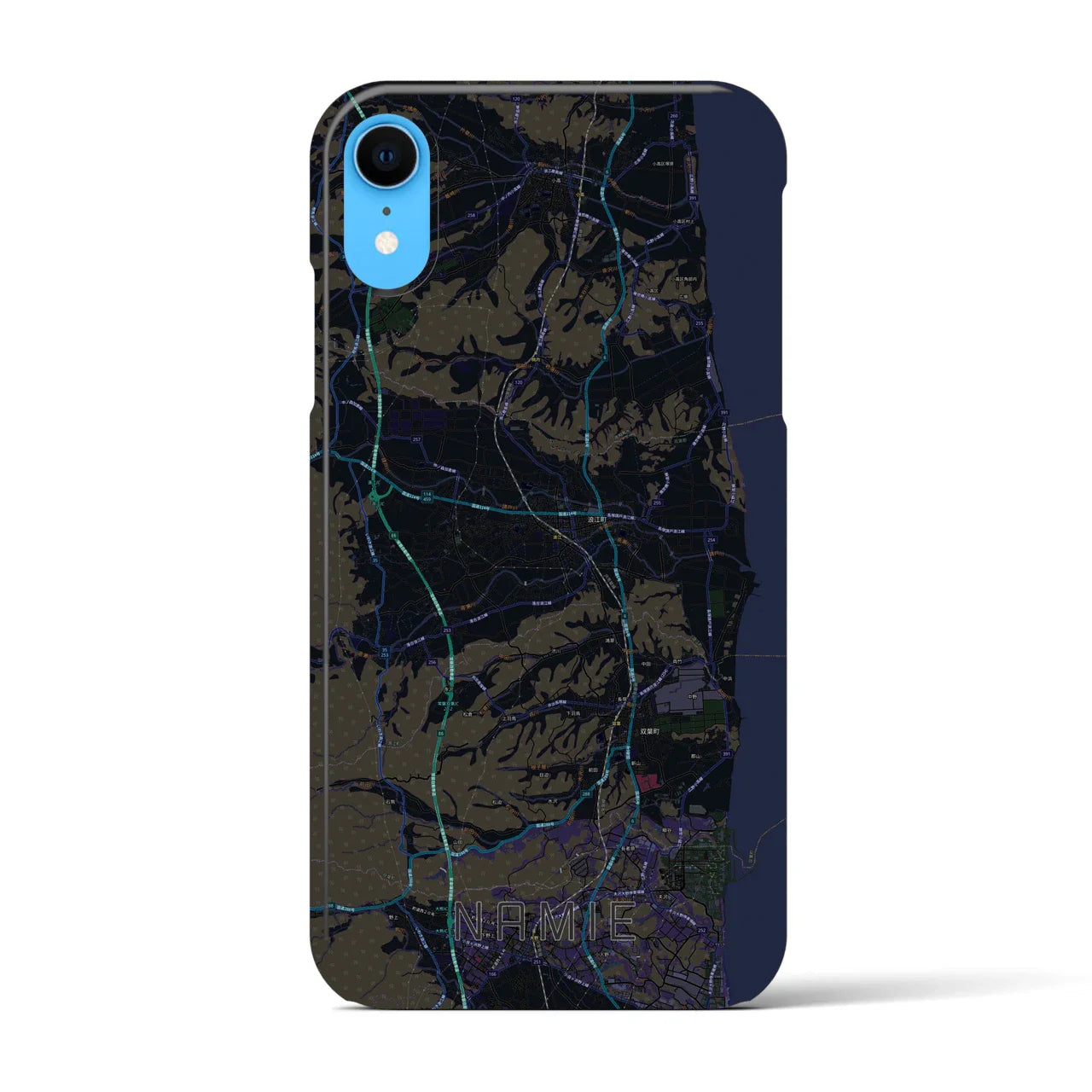 【浪江(福島県)】地図柄iPhoneケース(バックカバータイプ)