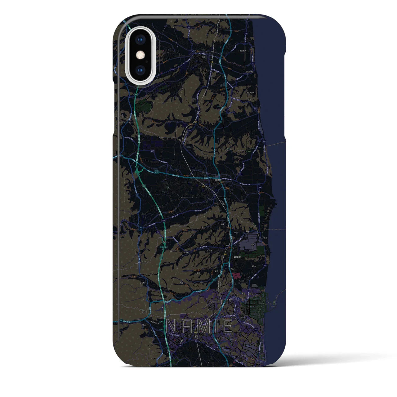 【浪江(福島県)】地図柄iPhoneケース(バックカバータイプ)