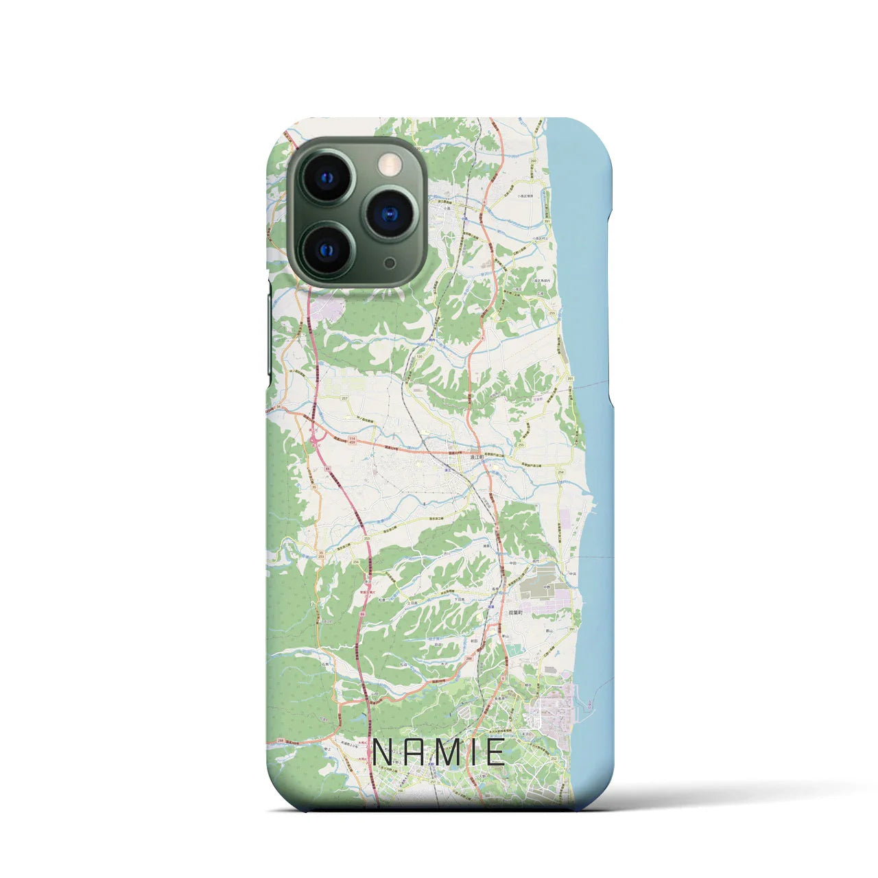 【浪江(福島県)】地図柄iPhoneケース(バックカバータイプ)