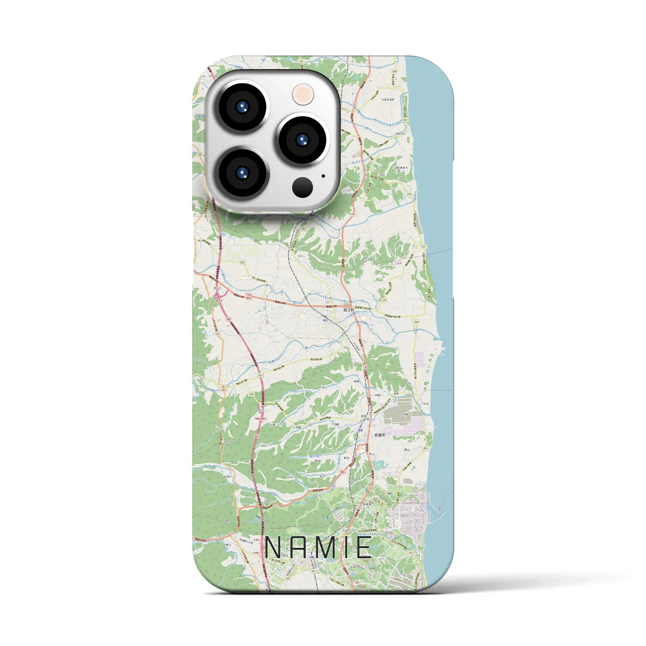 【浪江(福島県)】地図柄iPhoneケース(バックカバータイプ)