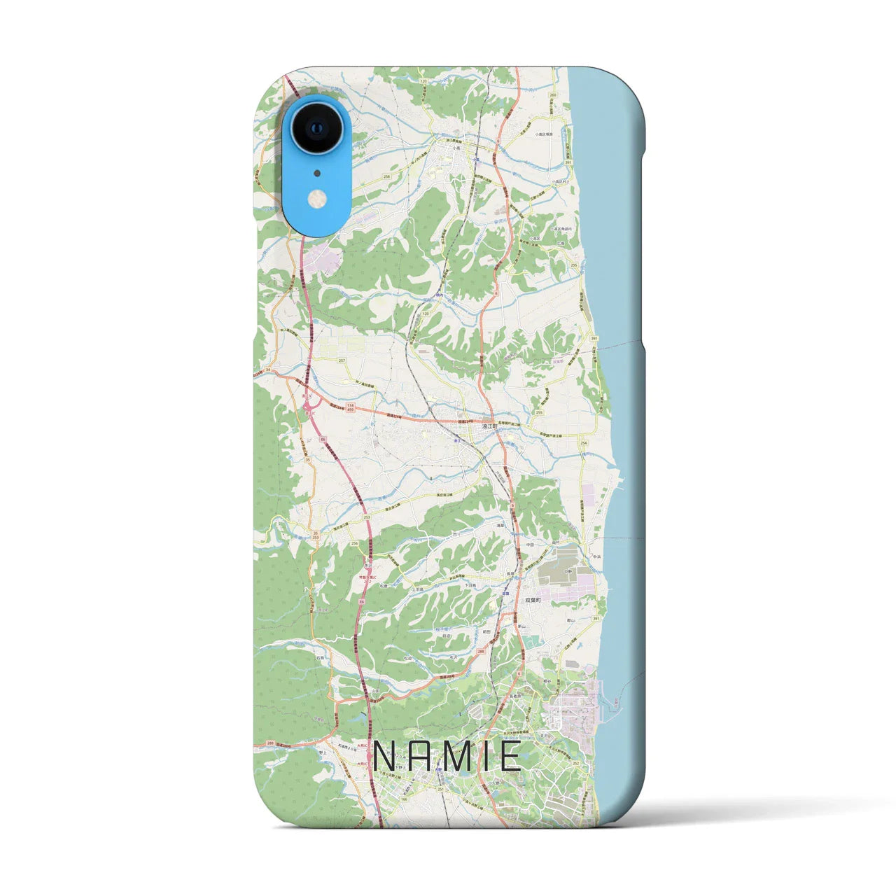 【浪江(福島県)】地図柄iPhoneケース(バックカバータイプ)