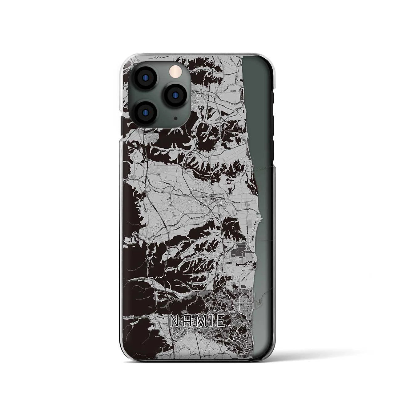 【浪江(福島県)】地図柄iPhoneケース(クリアタイプ)