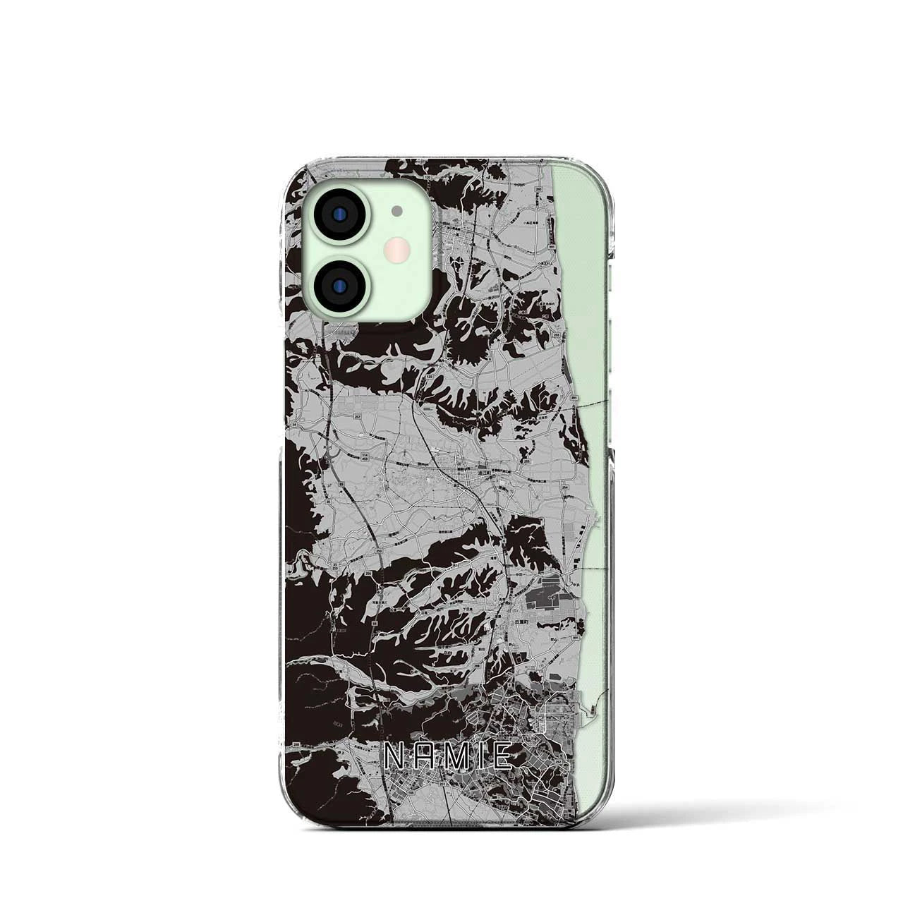 【浪江(福島県)】地図柄iPhoneケース(クリアタイプ)