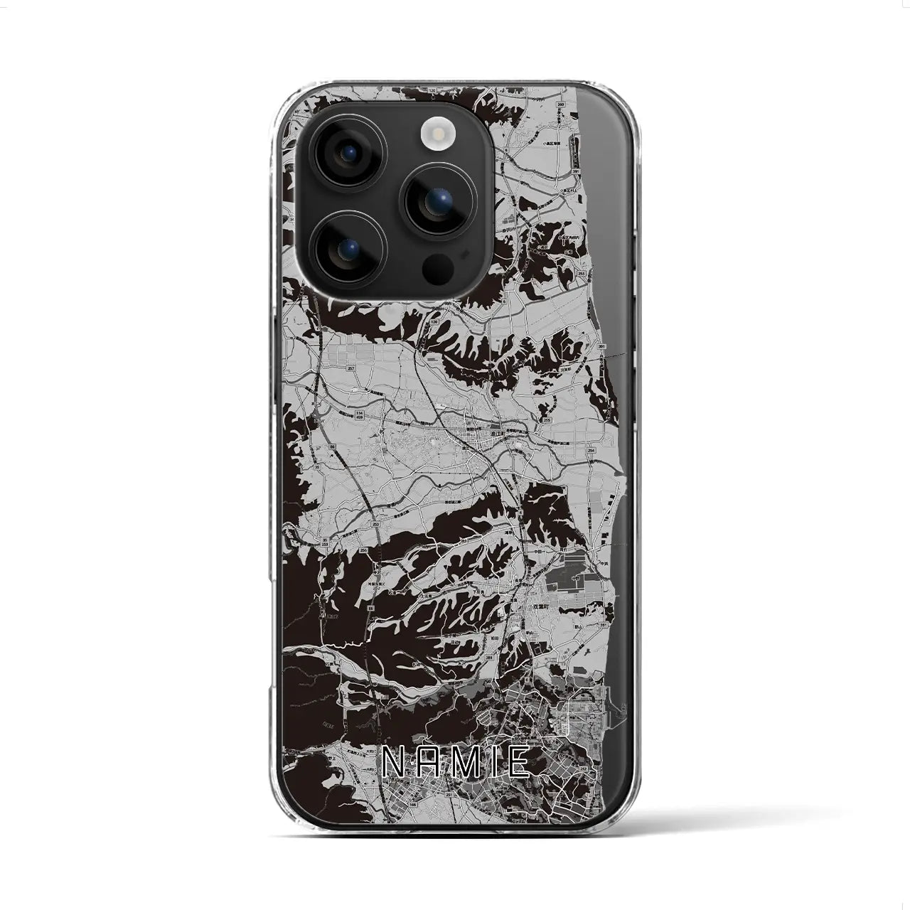 【浪江(福島県)】地図柄iPhoneケース(クリアタイプ)