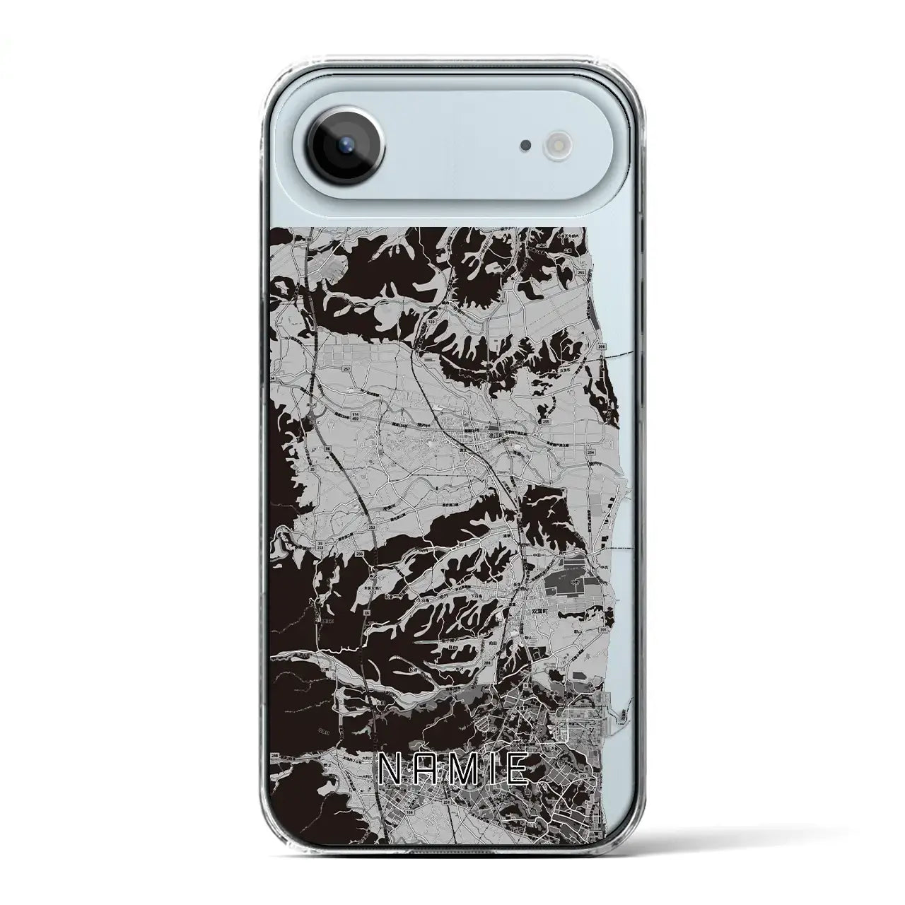 【浪江(福島県)】地図柄iPhoneケース(クリアタイプ)