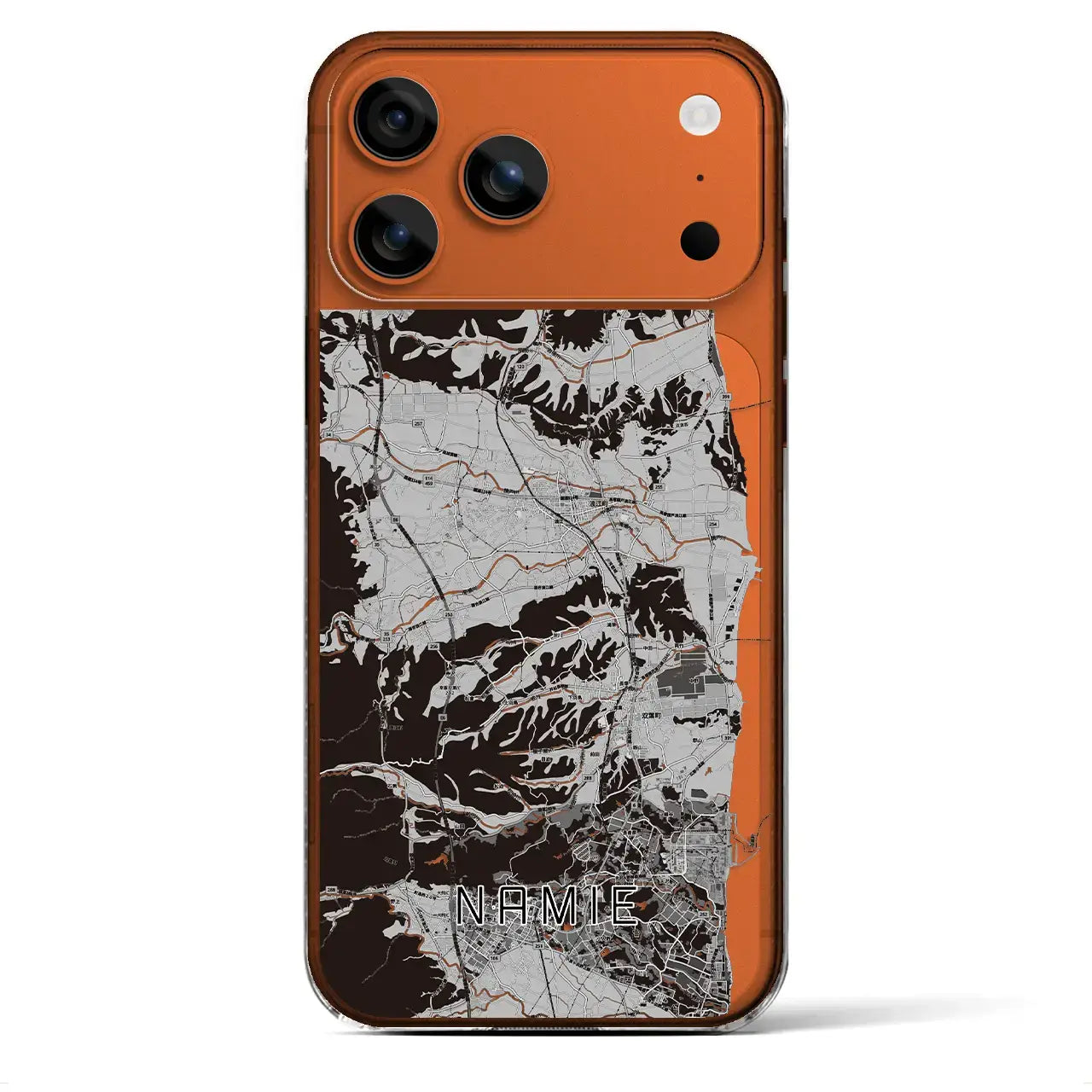 【浪江(福島県)】地図柄iPhoneケース(クリアタイプ)