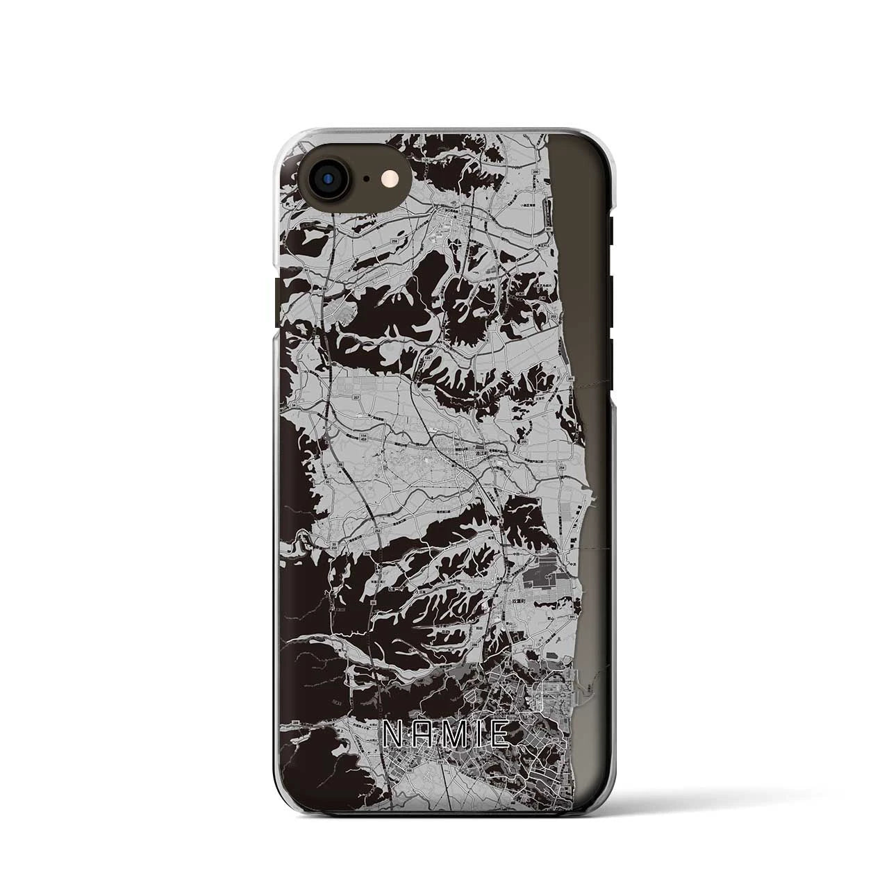 【浪江(福島県)】地図柄iPhoneケース(クリアタイプ)