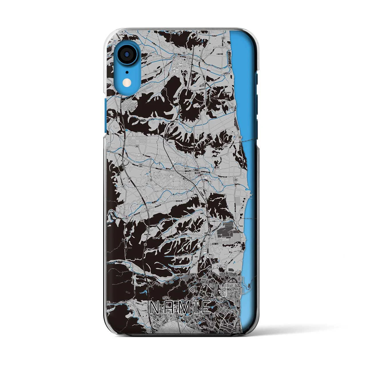 【浪江(福島県)】地図柄iPhoneケース(クリアタイプ)